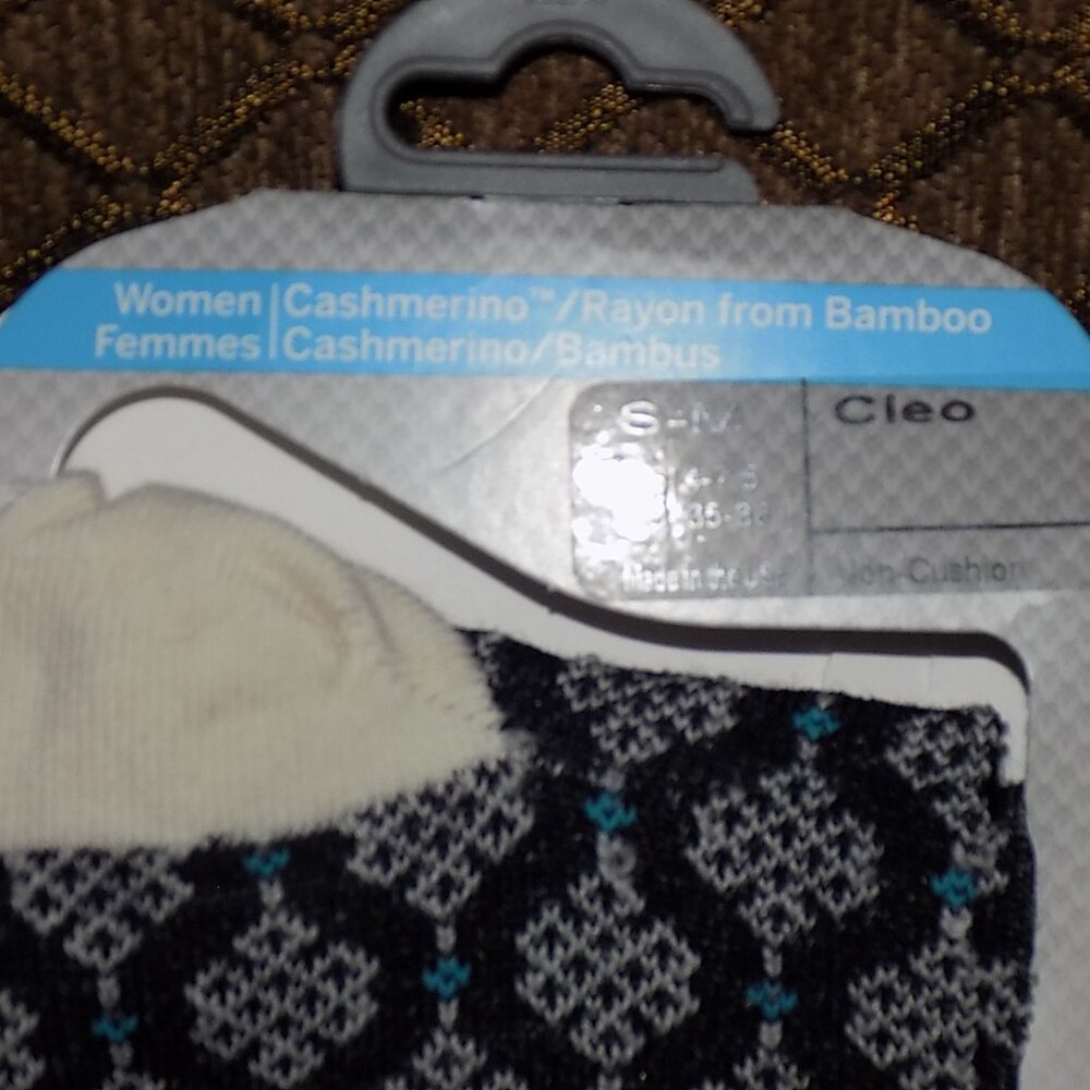 New Goodhew/Sockwell Cleo, Navy cashmerino, made in USA, S/M, US 4.5-7, EU 35-38 - Picture 3 of 6